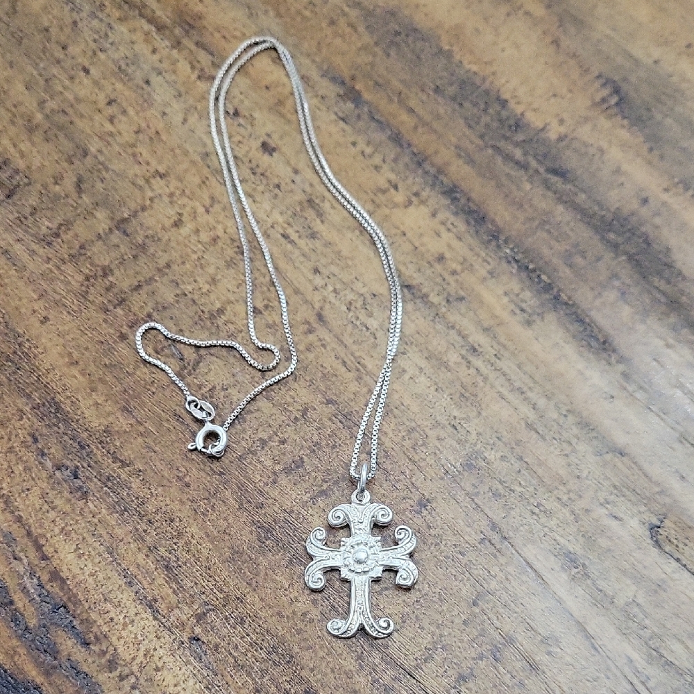 925 Silver Cross Necklace